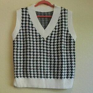 Sleeveless Knit Sweater Vest Oversized